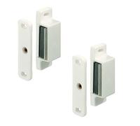 gedotec® Professionnel Magnétique Loquet Fermeture Porte/meuble Schnapper Fermeture de la porte - Plastique Blanc - Avec vis - Force d'adhérence 4 kg - geprüfte marque de qualité pour votre intérieur