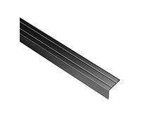 Gedotec Profile de nez de marche autocollant aluminium noir 1000 mm - profile d'angle non perfore a coller 25 x 8 mm - protection d'arete de marche a rainure - Made in Germany