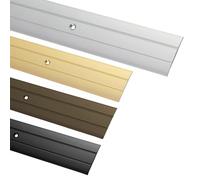 Gedotec Profile de transition a visser alu argent 200 cm - longueur 2 m largeur 37 mm - rail de transition aluminium perfore - barre de seuil de porte - Made in Germany