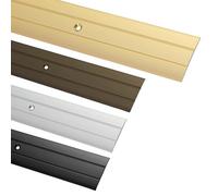Gedotec Profile de transition a visser alu laiton 200 cm - longueur 2 m largeur 37 mm - rail de transition aluminium perfore - barre de seuil de porte - Made in Germany