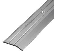 Gedotec Profilé de transition en aluminium perforé Profilé de finition en aluminium | Pied-plancher compensation de hauteur | Profilé de compensation argent anodisé | Baguette de recouvrement 90 cm