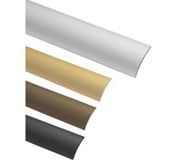 Gedotec Profilé de transition stratifié - Vinyle Profilé de transition autocollant Profilé de sol bombé | Seuil de porte à coller | Alu argent anodisé | Profilé 30 x 900 mm
