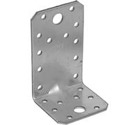 Gedotec Raccord d'angle pour charges lourdes avec moulure 90° Perçages Eurocode | 100 pièces fer d'angle - 90x50x55 mm | Support de poteau avec nervure Équerre à visser | Équerre métallique Équerre