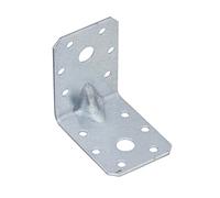 Gedotec Raccord d'angle pour charges lourdes avec moulure 90° Perçages Eurocode | 20 pièces de fer d'angle - 60x60x45 mm | Support de poteau avec nervure Équerre à visser | Équerre métallique Équerr