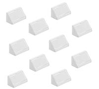 Gedotec Raccord d'angle universel blanc Raccord de corps en | Raccord de meuble en plastique avec capuchon | Ferrures de meuble largeur 44 mm | 20 pièces - Raccord d'armoire à visser