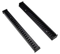 Gedotec Rack pour 24 CDs ou 18 DVD | Rangement pour Maison et Bureau | Système de Stockage pour Boitier et Pochette de Jeux, Musique, Vidéos | Accessoires pour Meuble et Etagère | Noir - 5x2 Pcs
