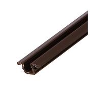 Gedotec Rail de guidage pour porte d'armoire et porte en bois, ferrure coulissante pour porte en verre - Slide Line 55 | plastique marron | 2000 mm | 1 pièce - Rail de guidage