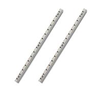 Gedotec VARI Lot de 2 rails muraux en métal à visser et à encastrer pour montage mural Longueur : 1000 mm Acier nickelé