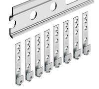 Gedotec Rail Mural | H10282 | Longueur 2000 mm | 1 Kit | Rail de suspension pour armoire supérieure avec 8 pièces de suspension d'armoire | Acier Galvanisé | Suspension d'armoire pour le montage mural