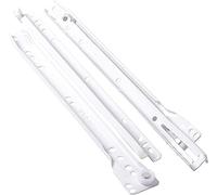 Gedotec REAL Paire de Glissières de Tiroir Coulissantes - Guidage à Billes en Métal, Rails Télescopiques 350 mm - Système en Acier Blanc