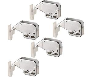 Gedotec Ressort loqueteau avec impression de fermeture MINI LATCH, Serrure de porte Acier nickelé, Version renforcée incl. Contrepartie - l'original