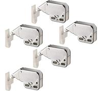 Gedotec Ressort Loqueteaux Mini Latch Rabat Porte | Acier Nickelé |Feder-Schnappverschluss Visser| Möbel-schnäpper avec | 5 Pièces - Druckschnapper pour Schranktüren