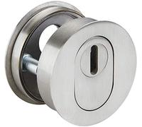 Gedotec Rosace de sécurité Rosace de protection de porte d'entrée avec protection de traction de noyau | Plat 1 mm de haut | Rosace cylindrique, acier inoxydable mat | PZ - cylindre profilé | 1 paire