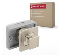 Gedotec Serrure à Poussoir pour Camping-Car I Tiroir de Camping Fermeture comme Pull Lock I Serrure de Meuble Square Latch I Meuble d'aménagement pour Camping-Car I Bouton-Poussoir de Verrouillage c