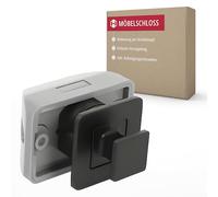 Gedotec Serrure à Poussoir pour Camping-Car I Tiroir de Camping Fermeture comme Pull Lock I Serrure de Meuble Square Latch I Meuble d'aménagement pour Camping-Car I Bouton-Poussoir de Verrouillage c