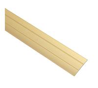 Gedotec Seuil de Porte Barre Autocollant | 37 x 1000 mm | 1 Pièce Profil Transition Sol | Aluminium Or Laiton | Rail de transition pour tous les sols | Profilé de sol plat | Alu à coller