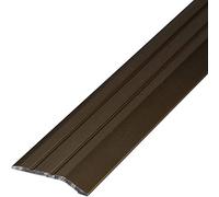 Gedotec Seuil de Porte Barre Autocollant | Baguette de recouvrement 90 cm | 1 Pièce - Aluminium Profilé de transition à coller | Profil Transition Sol Bronze Anodisé | Plinthe compensation de hauteur
