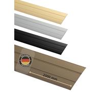 Gedotec Seuil de Porte Barre Autocollant | Largeur 37 mm | Baguette Recouvrement 200 cm | 1 Pièce Profil Transition Sol | Profilé Compensation Bronze Anodisé | Rail de transition en aluminium plat