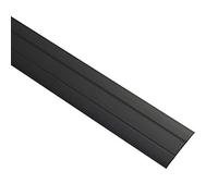 Gedotec Seuil de Porte Barre Autocollant | Longueur 1m, Largeur 37 mm | 1 Pièce Profil Transition Sol | Noir 1000 mm Alu | Profilé transition en aluminium anodisé sans perçage, Profilé recouvrement