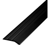 Gedotec Seuil de Porte Barre Autocollant | Profil Transition Sol 200 cm | 1 Pièce - Profilé de finition en aluminium | Noir Anodisé | Plinthe compensation de hauteur | Rail de transition à coller