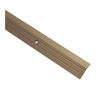 Gedotec Seuil de Porte Barre en Aluminium Perforé | Baguette recouvrement 100 cm | 1 Pièce - Profil Transition Sol | Anodisé Bronze | Rail de transition à visser | Plinthe de compensation de hauteur