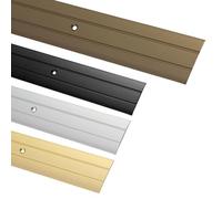 Gedotec Seuil de Porte Barre | Longueur 200 cm, Largeur 37 mm | 1 Pièce Profil Transition Sol | Aluminium Bronze | Plinthe de Sol à Visser | Profilé de Compensation perforé - Seuil de Porte