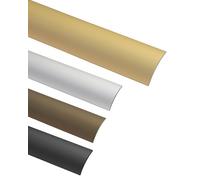 Gedotec Seuil de Porte Barre Stratifié - Vinyle | Profil Transition Sol 30 x 2000 mm | 1 Pièce - Profilé compensation en aluminium | Alu Laiton Anodisé | Rail de transition autocollant sol bombé