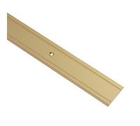 Gedotec Seuil de Porte Barre | SUPER PLAT | 30 mm, 200 cm | 1 Pièce - Profil Transition Sol | Alu Laiton Anodisé | Profilé de compensation pour vinyle - stratifié UVM. | Profilé sol perforé à visser