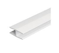 Gedotec Stabilisateur pour armoire à vêtements, connecteur de meuble pour fixation de paroi arrière, longueur de rail 2000 mm, plastique blanc, 1 pièce - profil de raccordement