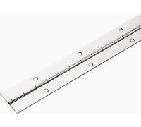 Gedotec Stabilo Charnière de Piano à Visser - Porte Enroulée Nickelée - 420 x 32 mm - Meuble Percé - 1 Pièce
