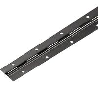 Gedotec Stabilo Charnière de Piano à Visser - Porte Roulée Noire Mate - Bande de Fixation 400 x 32 mm - Meuble Percé - 1 Pièce