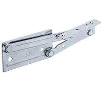 Gedotec support d'angle console rabattable sur charnière banc bois | Ferrure d'établi sans ressort | Acier galvanisé | 1 paire - garnitures poitrine plaques d'assise en bois clair (gauche + droite)