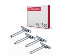 Gedotec Support de tablette Support d'étagère réglable | 4 pièces Support d'étagère invisible | SUPPORT | Taquet d'étagère en fer galvanisé - support d'étagère | Support de tablette pour montage mural
