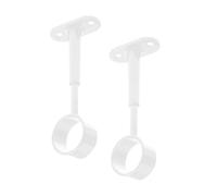 Gedotec Support de tube d'armoire pour montage au plafond | TUBI | 2 supports centraux de tube d'armoire blancs pour barres de penderie rondes | Fixation de barre de penderie D : 25 mm