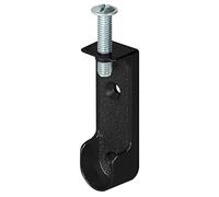 Gedotec Support de tube de penderie au plafond | 1 support de tube de penderie en métal | OVAL | Suspension pour tringles d'armoire & de penderie chromée | MADE IN GERMANY