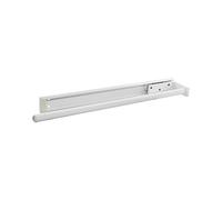GedoTec Support extensible pour serviettes serviette coulissant AUBERGE DE JEUNESSE en Aluminium blanc revêtu Porte-serviette 1-armig Longueur de l'installation 443 mm Porte torchon pour Côtés &