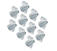 Gedotec Support Tablette Étagère - Goupille de Meuble de Rangement, Cuisine, Salle de Bain - Taquet en Plastique avec Tige en Acier Galvanisé de 5 mm - Planche en Bois ou Verre - Lot de 50