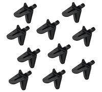 Gedotec Supports de plancher en bois pour étagères - Ø 3 mm - Supports de fond pour meubles - EASY FIX | Fixation pour fonds d’étagères | Supports de plancher en acier noir mat | Lot de 20 - Chevilles