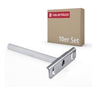Gedotec Supports en Métal pour Étagère Flottante | Support Mural Discret | modèle CLEVER | Fixation Tablettes Rangement 10 x 100 mm | Montage Vis | Acier Galvanisé à Revêtement de Zinc | 10 Pièces