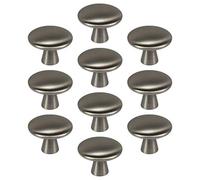 Gedotec Tara Lot de 10 boutons de meuble ronds en métal Argenté Ø 30 mm