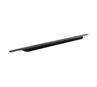 Gedotec Vector Poignée de meuble en aluminium pour tiroir et portes d'armoire Noir brossé Longueur 297 mm 1 pièce Poignée de tiroir avec pont Harpon