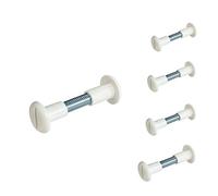 Gedotec Vis de Connexion avec Boulon | Connecteur Fileté à Douille M6 Ajustable 30-39 mm | Fixation de Porte, Lit, Meuble | Relieuse en Acier et Plastique Blanc pour Assemblage de Bois | Lot de 10