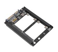 Gedourain Adaptateur Double MSATA vers III Haute Vitesse, Taux de Transfert de 6 Gbit/s avec Boîtier à Cadre Métallique pour PC