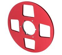 Gedourain Bobine de Ruban Vide en Alliage D'aluminium de 10,5 Pouces pour Lecteurs de Bande Bobine à, Vis en Acier Inoxydable, Faible Bruit à Haut Rendement, applicabilité Universelle (Rouge)