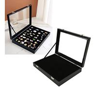 Gedourain Boîte de Cadre de médaille, Couvercle Transparent de Facile à Nettoyer, Doublure Noire Anti-Rayures, vitrine Anti-poussière pour Collection de Broches(M)