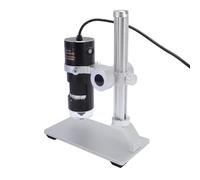 Gedourain Caméra de Microscope Numérique USB Grossissement 10X-280X avec éclairage Annulaire LED pour Win 7 8 10, Microscope Portable pour étudiants Ingénieurs en Alliage D'aluminium