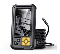 Gedourain Caméra Endoscopique Industrielle HD 1080P à Double Objectif avec Lumière pour L'inspection des égouts, étanche IP67, Endoscope LCD 4,3 Pouces pour Plombiers (5 m / 16,4 pieds)