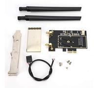 Gedourain Convertisseur de Carte Réseau sans Fil WiFi M.2 NGFF vers PCIE 1X pour 7260 8260 3160 9260 AX200 AX210 Killer WiFi 6 AX1650, Carte WiFi Non Incluse