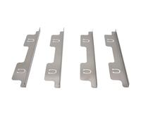 Gedourain Couvercles D'écart de Poêle Rétractables en Acier Inoxydable, pour la Cuisine, 2 Paires de Protections Argentées de 13.78 à 27,56 Pouces pour une Décoration de Cuisine Moderne