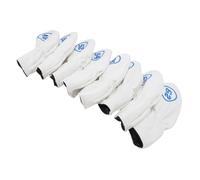 Gedourain Couvre-têtes en Fer pour Club, Ensemble de 8 Pièces, Légers et Souples, avec Une Excellente Protection pour Les Amateurs de Golf Brassie, Matériau PU (Blanche)
